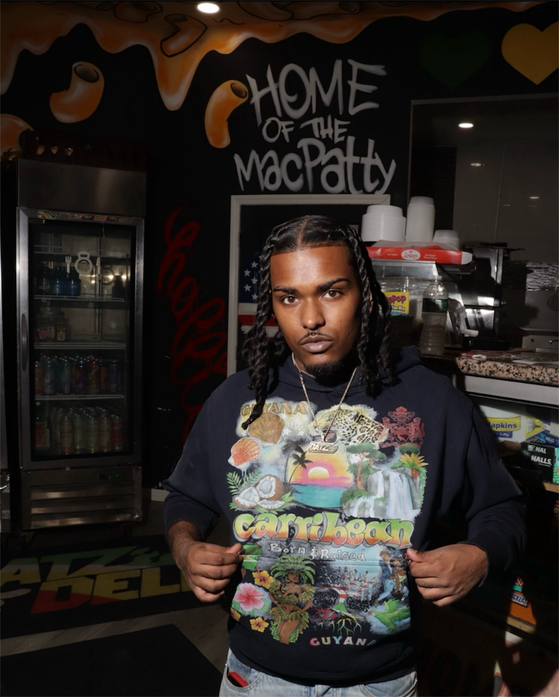 Caribbean “born & raised” hoodie