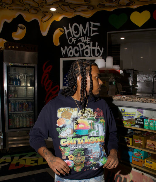 Caribbean “born & raised” hoodie